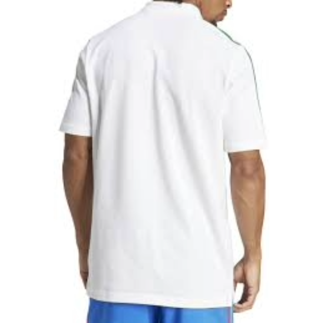 adidas Italy DNA 3-Stripes Polo Shirt Asia Sizing 'White' IU2106