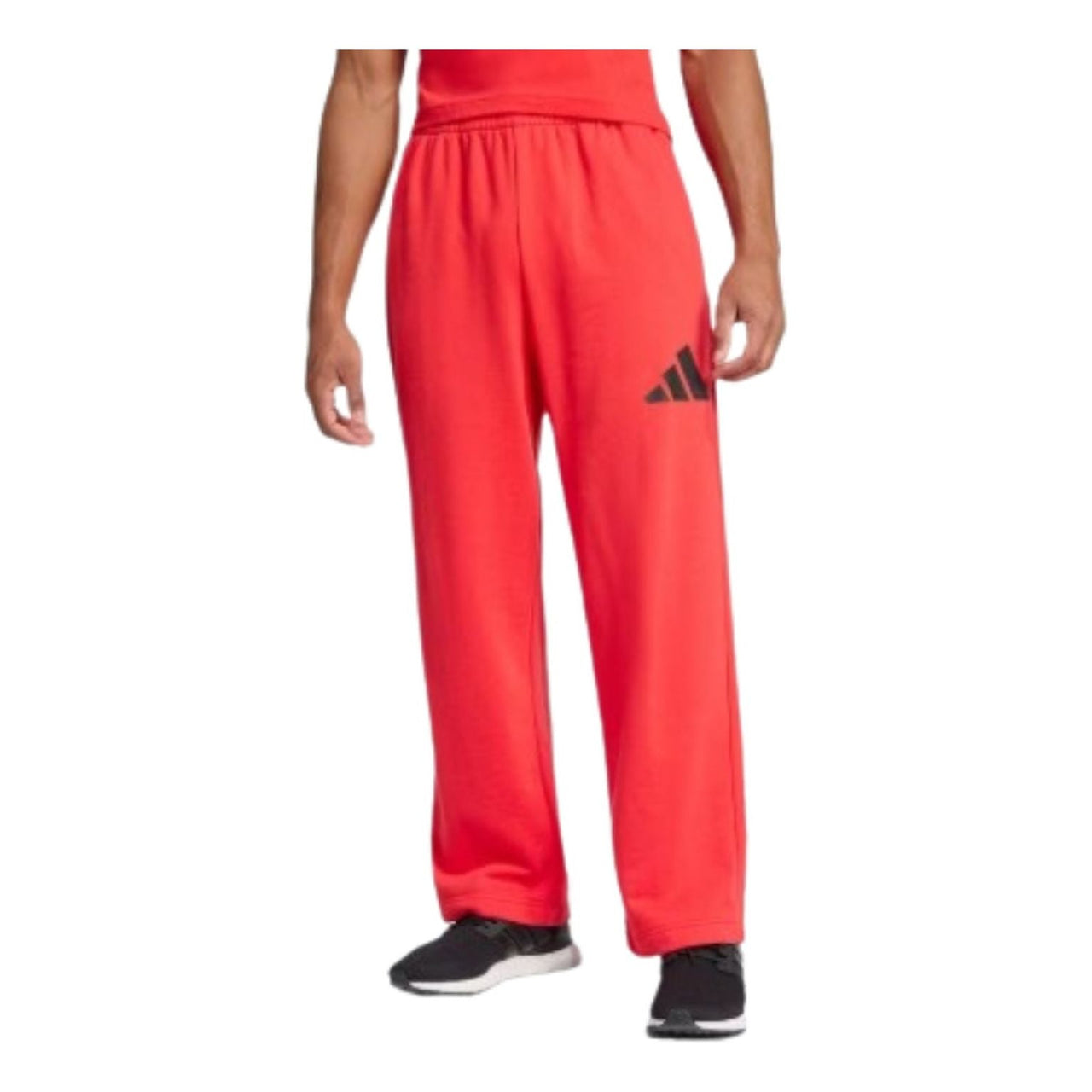 adidas Essentials Wide Leg 3 Bar Logo Pants Asia Sizing 'Red' JF3601