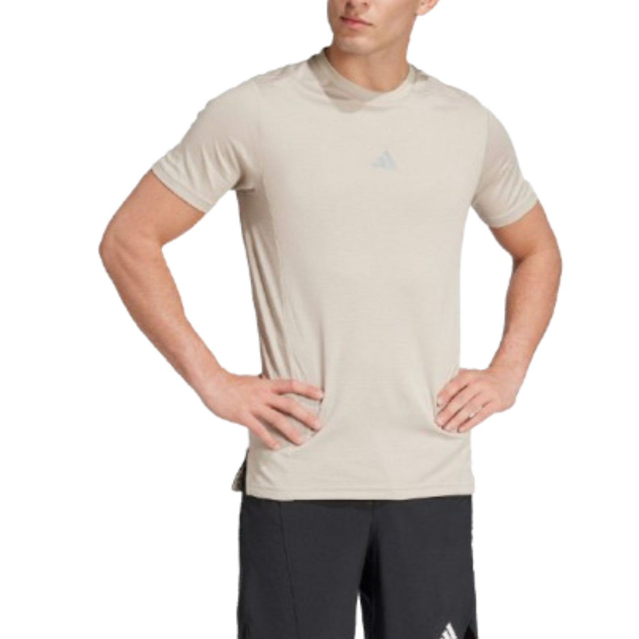 adidas Designed For Training HIIT Workout HEAT.RDY T-Shirt 'Beige' IX9128
