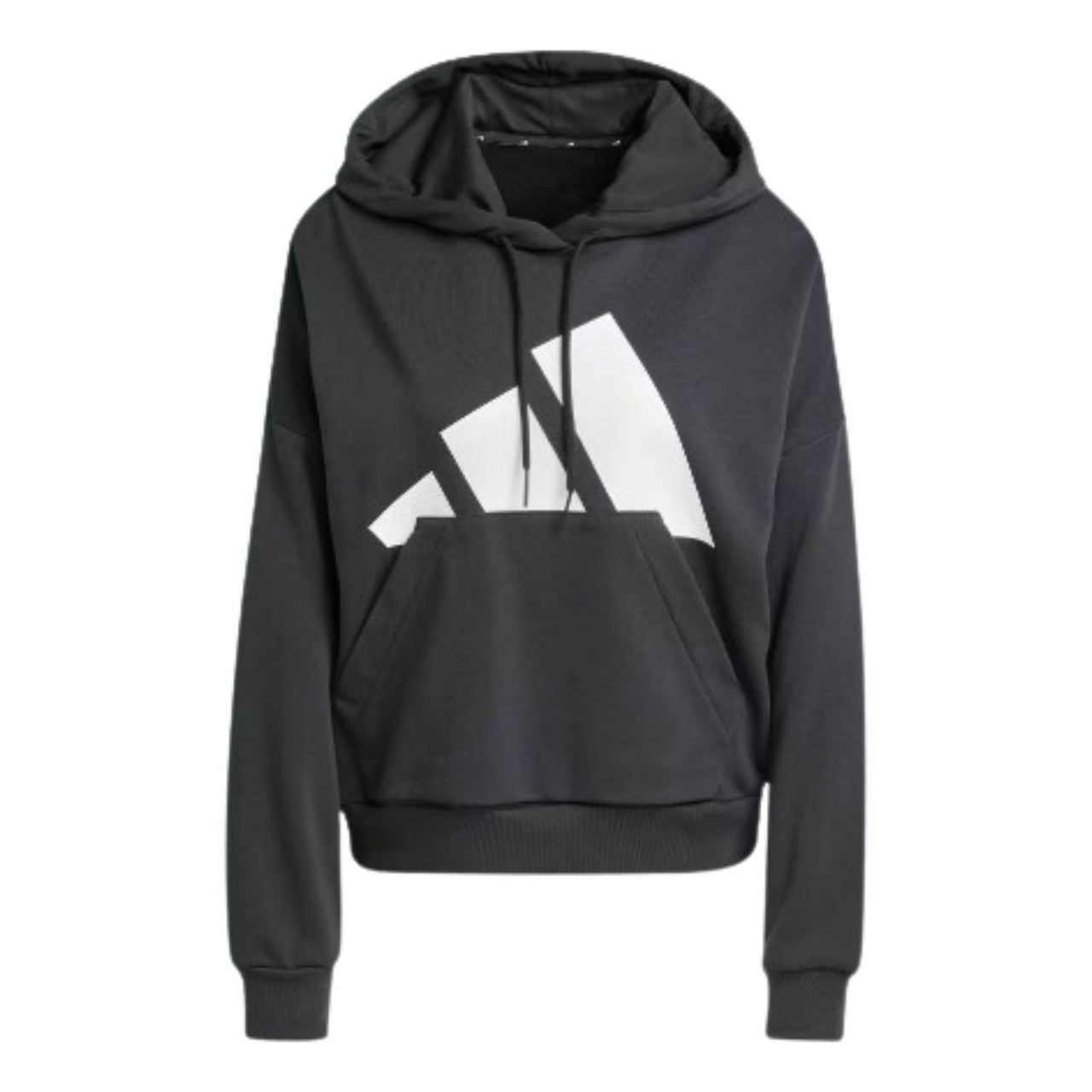 (WMNS) adidas Essentials Big Logo French Terry Loose Hoodie Asia Sizing 'Black White' JN1845