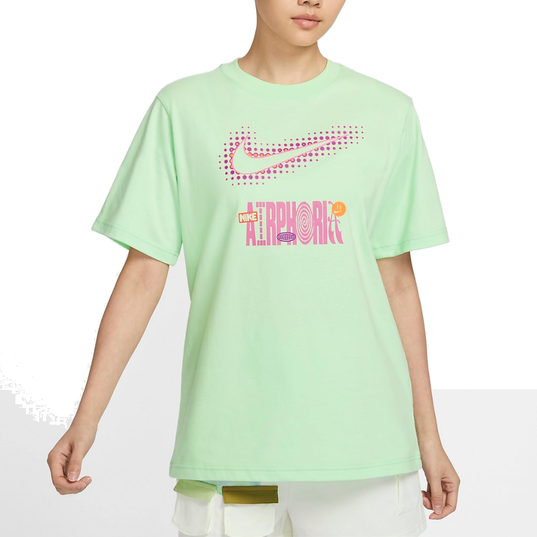 (WMNS) Nike Sportswear Graphic T-Shirt 'Green Pink' FV4263-376