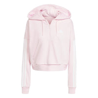 (WMNS) adidas Essentials 3-Stripes French Terry Quarter-Zip Hoodie 'Pink' JN1943
