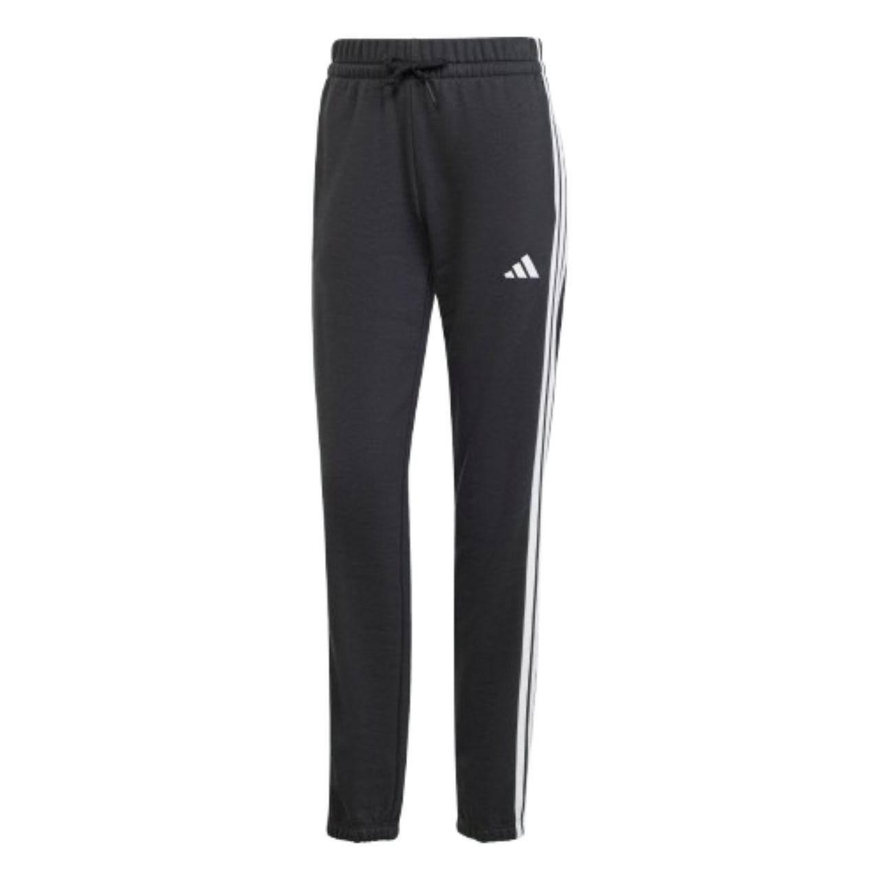 (WMNS) adidas Essentials 3-Stripes French Terry Cuffed Pants Asia Sizing 'Black White' JD5302