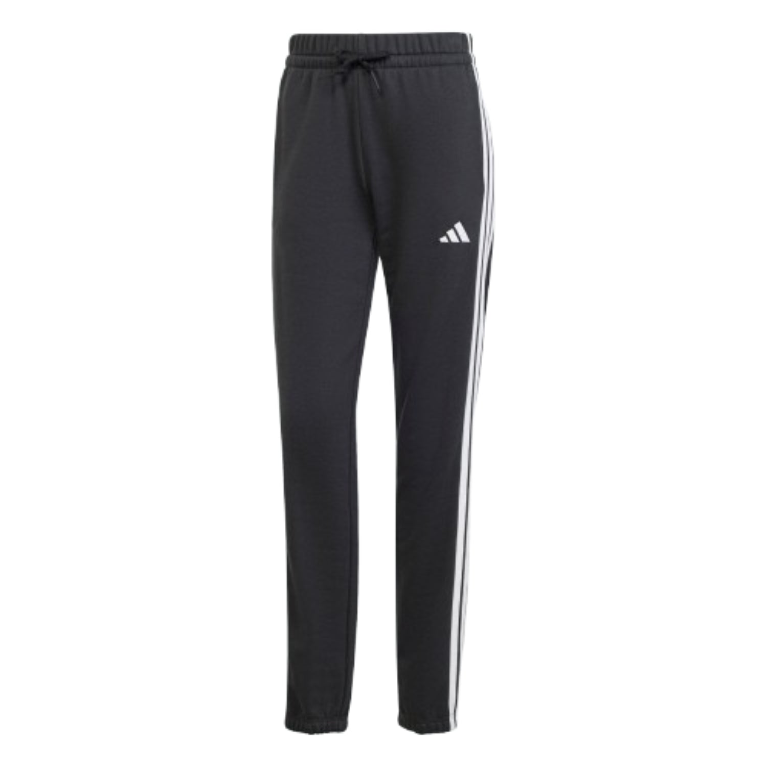 (WMNS) adidas Essentials 3-Stripes French Terry Cuffed Pants Asia Sizing 'Black White' JD5302