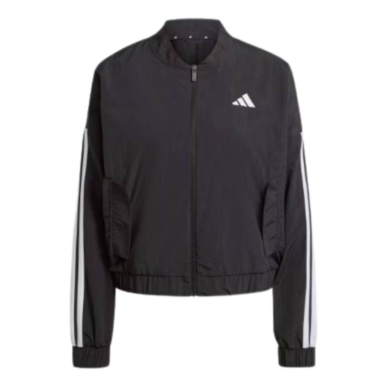 (WMNS) adidas Essentials 3-Stripes Lifestyle Bomber Jacket Asia Sizing 'Black White' JD5317