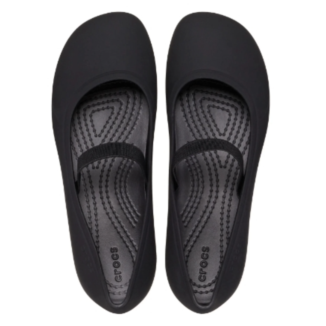 (WMNS) Crocs Brooklyn Flat 'Black' 209429-001