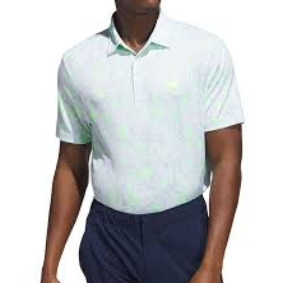 adidas Burst Jacquard Polo Shirt 'White Green' HZ0427