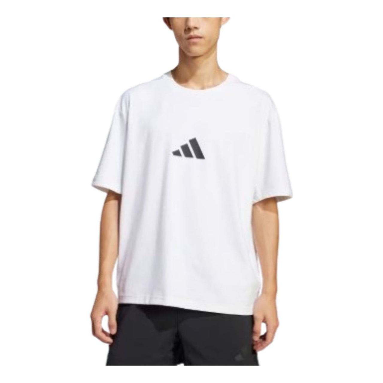 adidas Z.N.E. Loose-Fit T-Shirt Asia Sizing 'White Black' JC5482