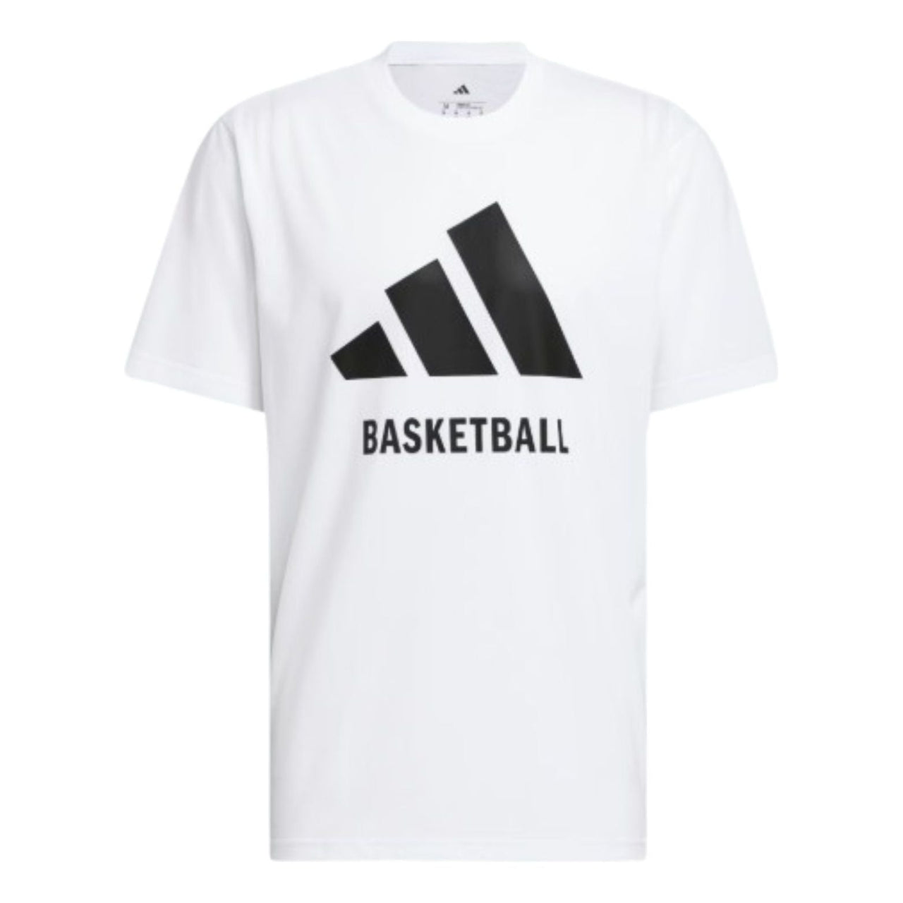 adidas Basketball T-Shirt Asia Sizing 'White Black' JI7099