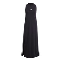(WMNS) adidas Essentials 3-Stripes Long Racerback Dress Asia Sizing 'Black White' JE1208