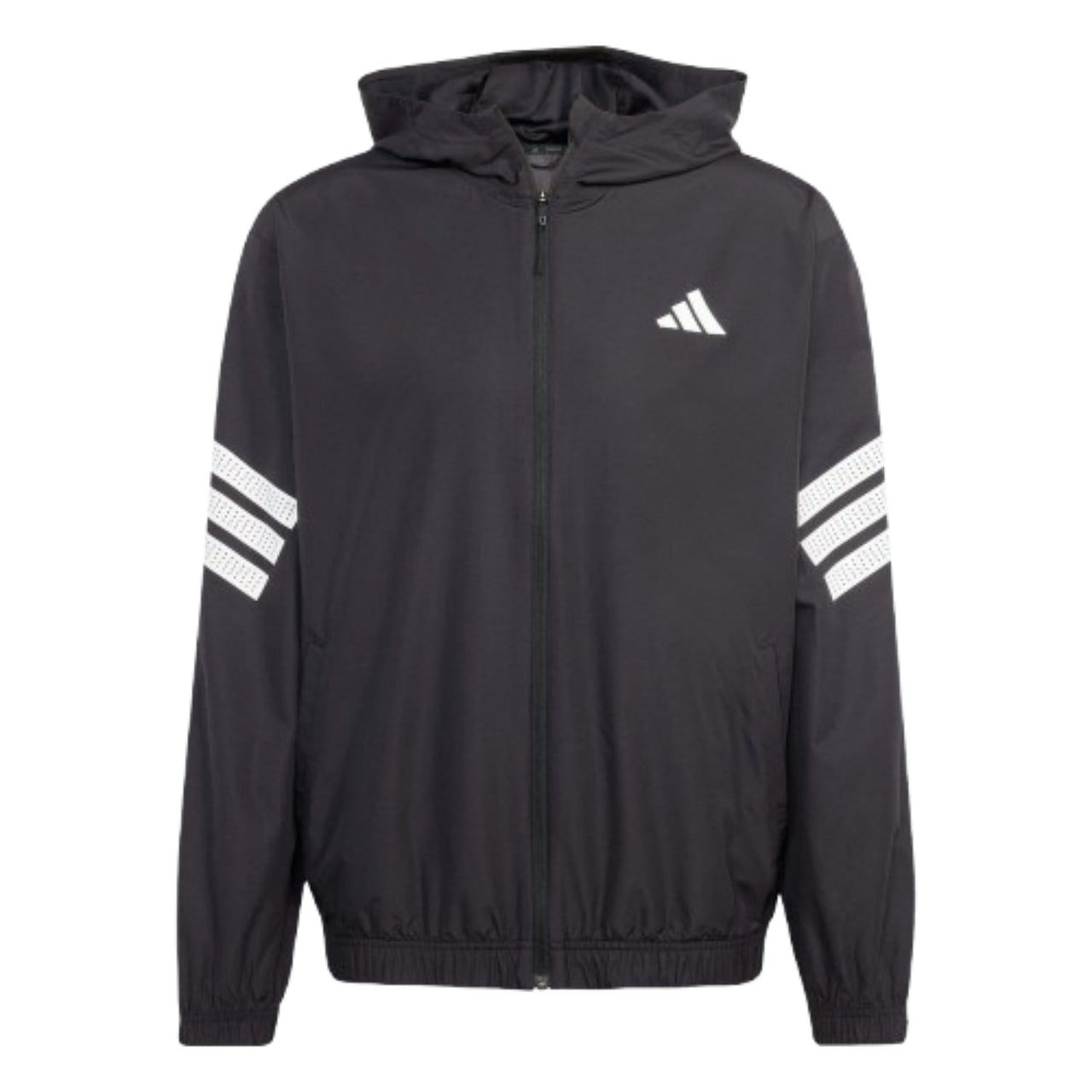 adidas Icon 3-Stripes Windbreaker Jacket Asia Sizing 'Black White' JM6753