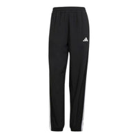(WMNS) adidas Train Essentials 3-Stripes Woven Pants Asia Sizing 'Black White' JI8313
