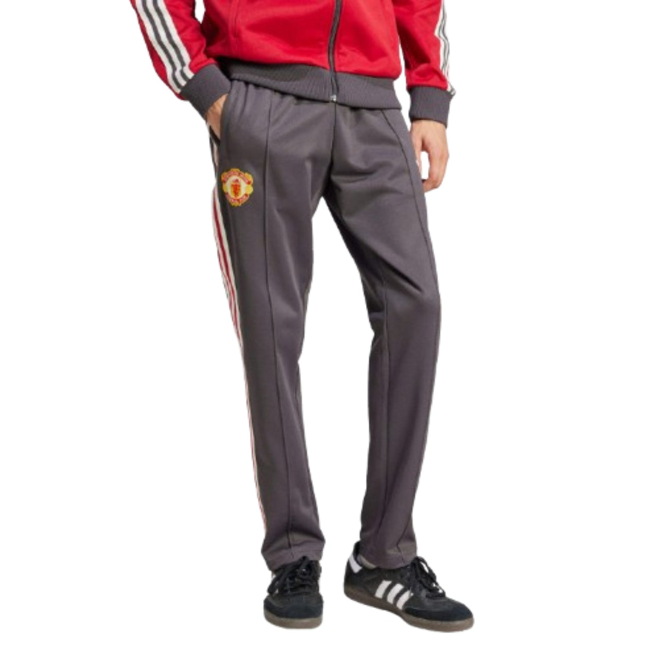 adidas Manchester United Originals Track Pants Asia Sizing 'Black White Red' IY0044
