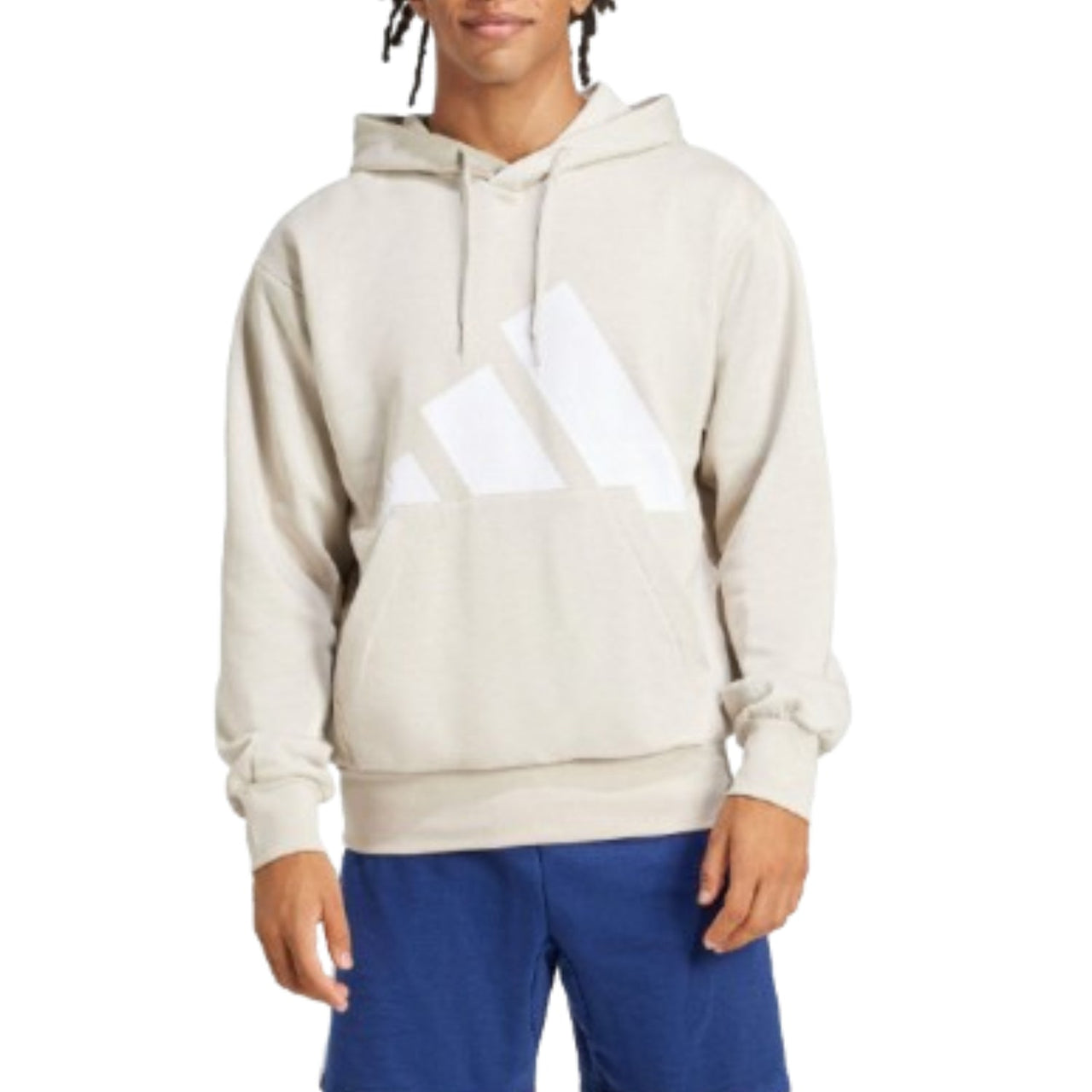 adidas Essentials Big Logo Fleece Hoodie 'Beige' JE8882