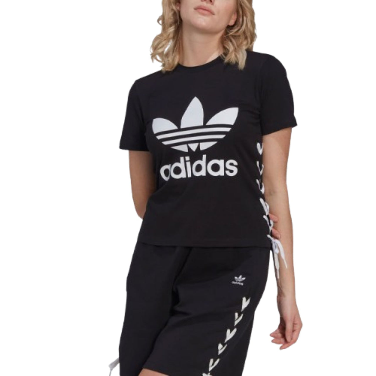 (WMNS) adidas Always Original Trefoil T-Shirt Asia Sizing 'Black White' HS2599