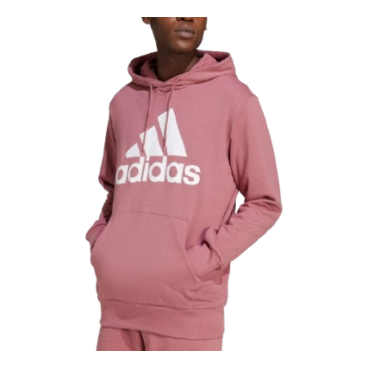 adidas Essentials French Terry Big Logo Hoodie 'Pink White' IX0145