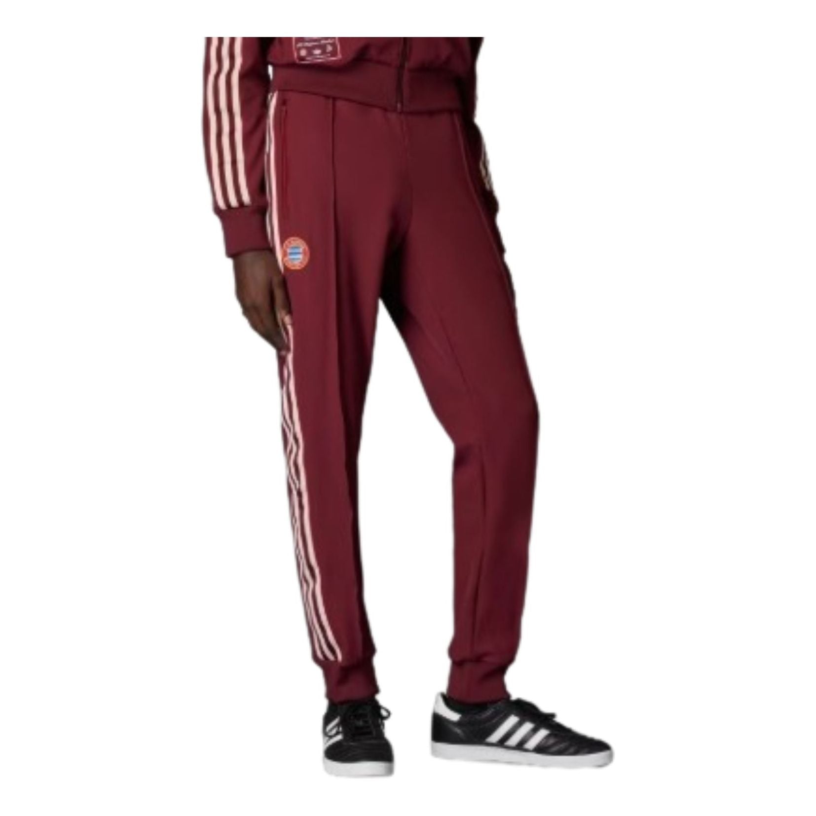 adidas FC Bayern Terrace Icons Track Pants Asia Sizing 'Burgundy' JF0588