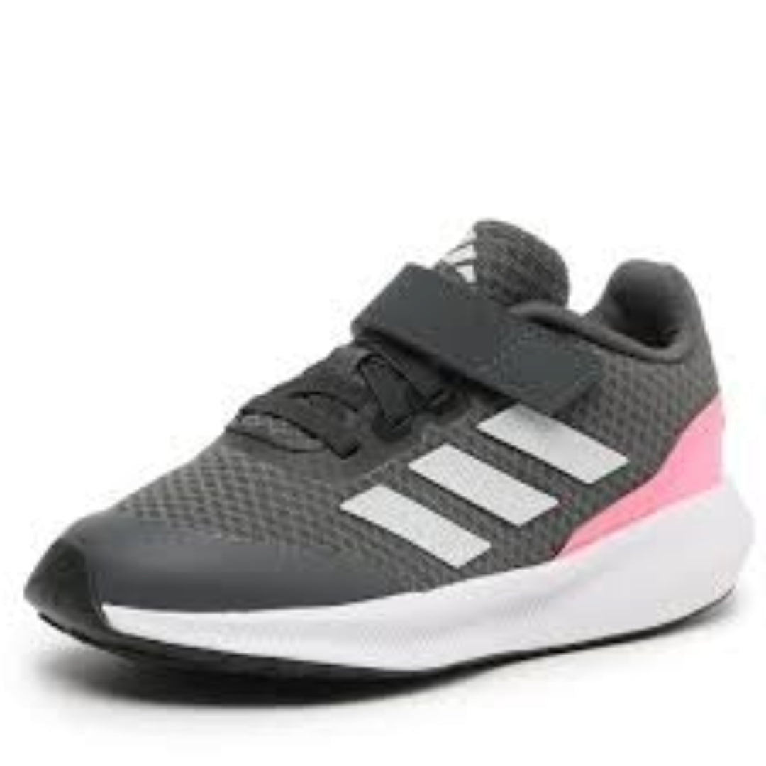 (GS) adidas Runfalcon 3.0 Elastic Lace Top Strap 'Black White Pink' HP5873