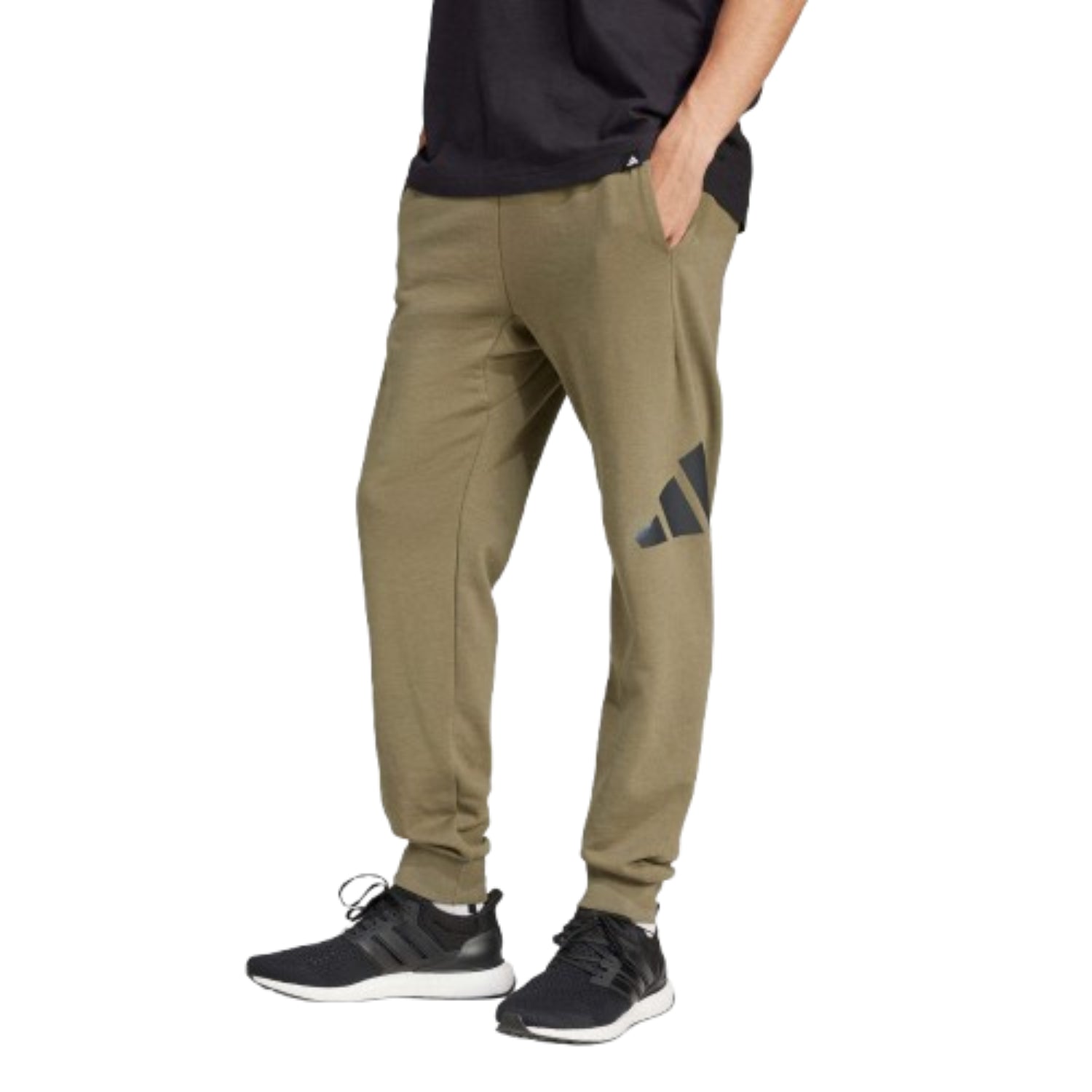 adidas Essentials Big Logo French Terry Joggers Asia Sizing 'Green' JE8970