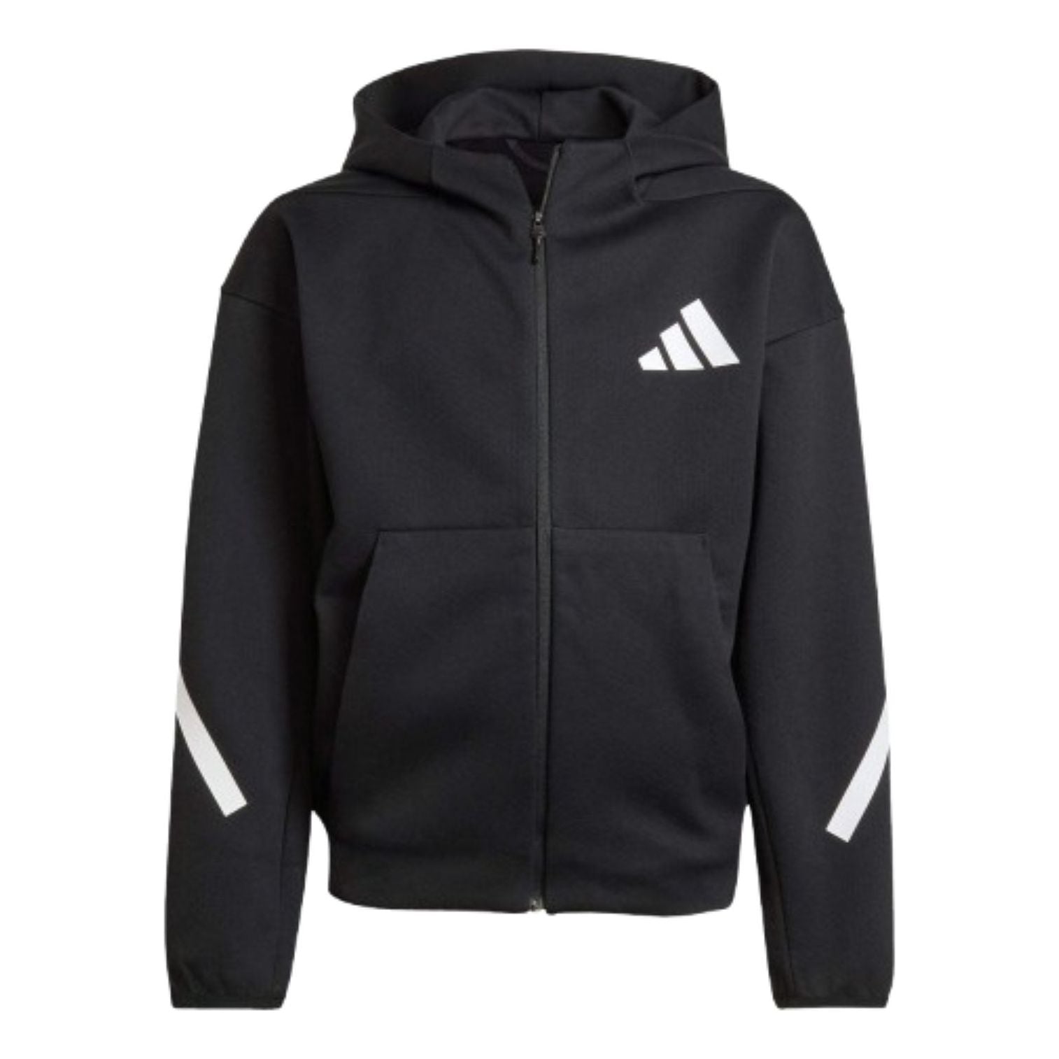 (GS) adidas Z.N.E. Full-Zip Hooded Track Jacket Asia Sizing 'Black White' JC7574