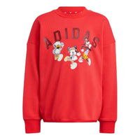 (PS) adidas x Disney Mickey Mouse Sweatshirt Joggers Set Asia Sizing 'Red Black' JN6101