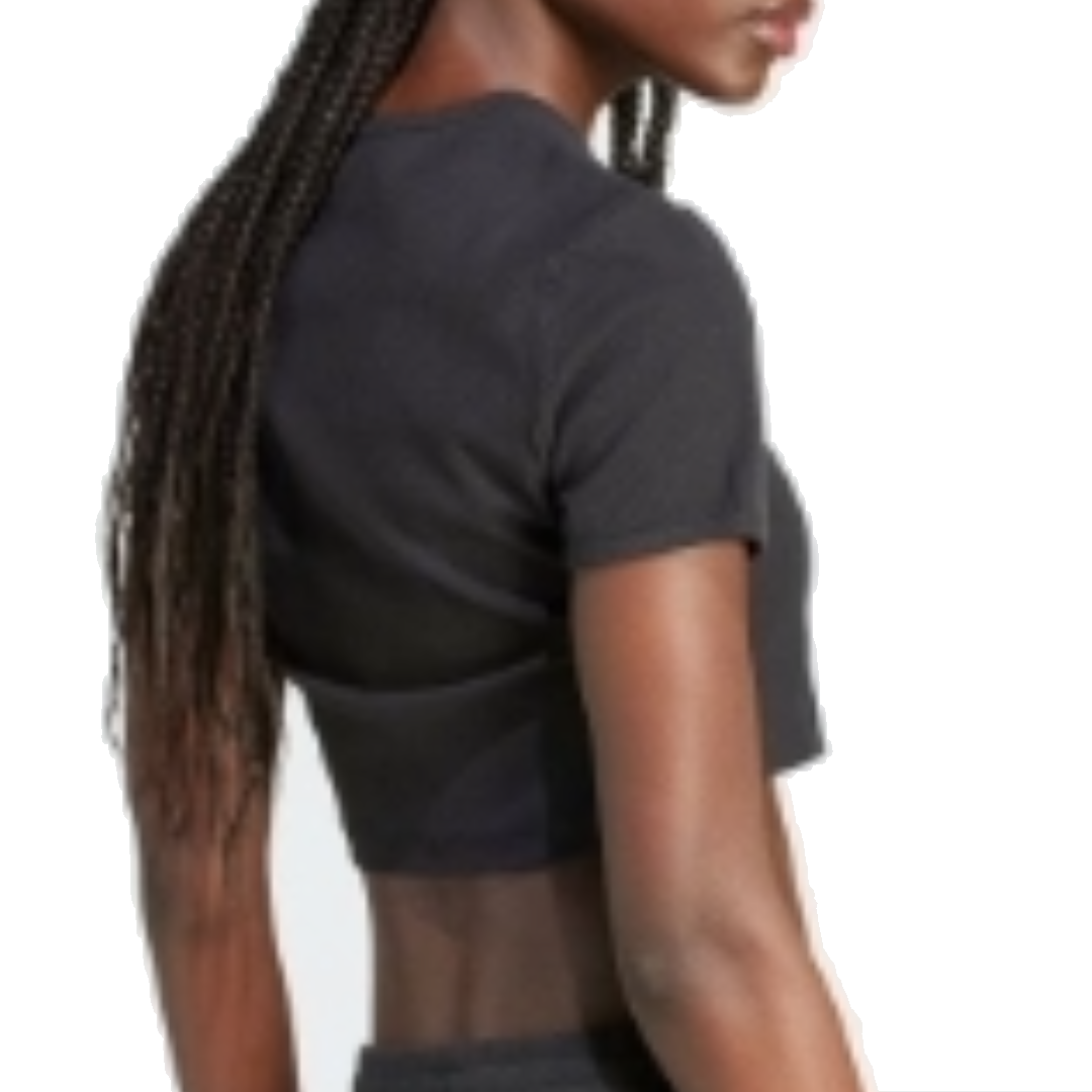 (WMNS) adidas Essentials Ribbed T-Shirt 'Black; Asia Sizing IY9666