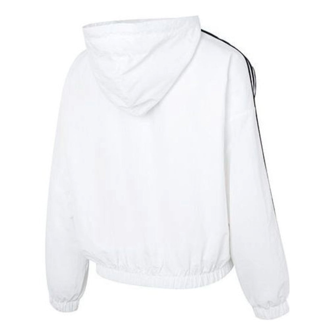 (WMNS) adidas Essentials 3-Stripes Woven Windbreaker Jacket Asia Sizing 'White Black' IC0560