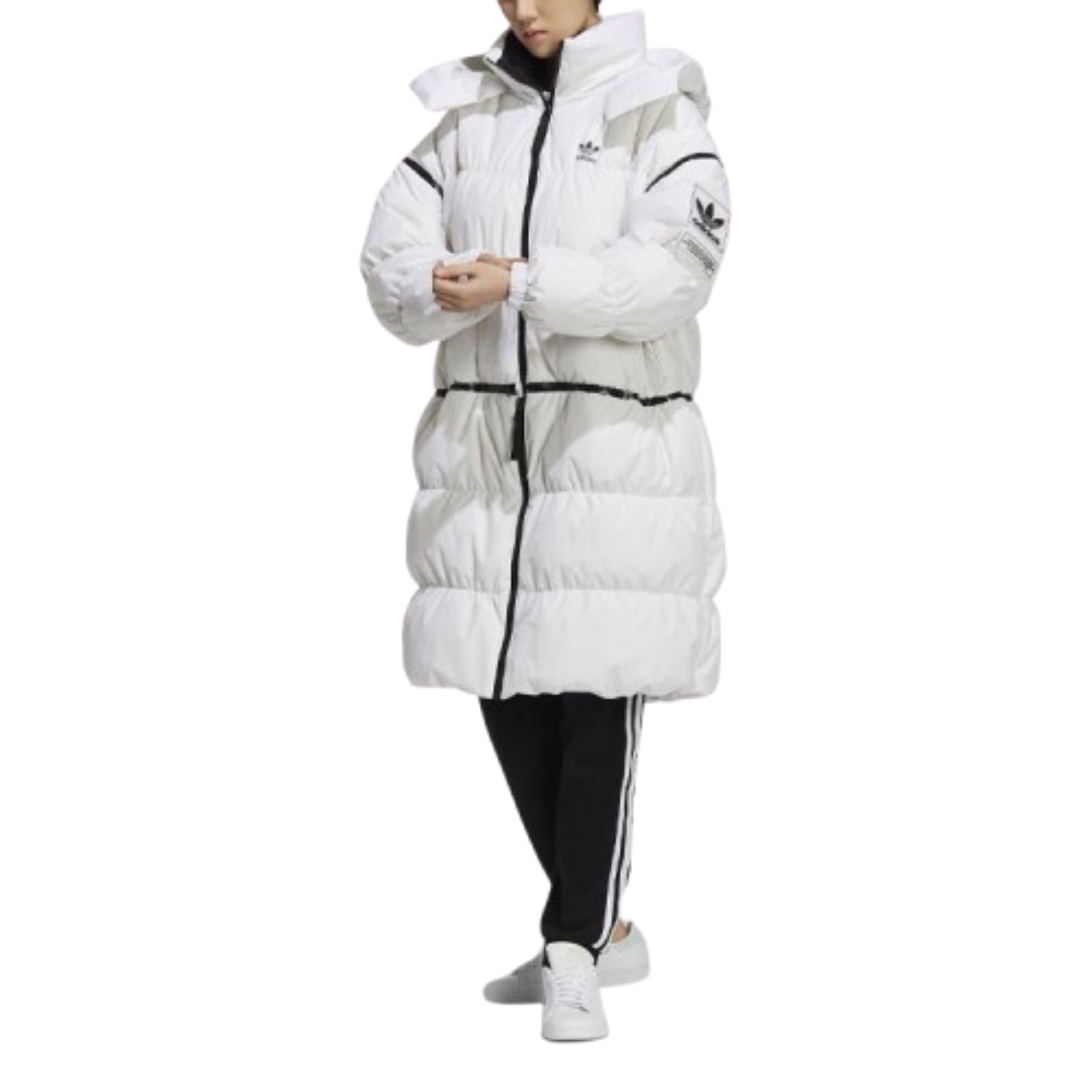 (WMNS) adidas Long Zip Down Jacket Asia Sizing 'White' HF1582