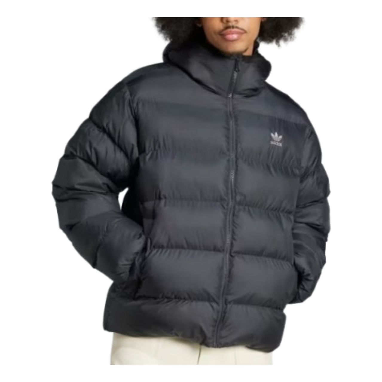 adidas Tonal Hooded Puffer Jacket 'Black' IY3396