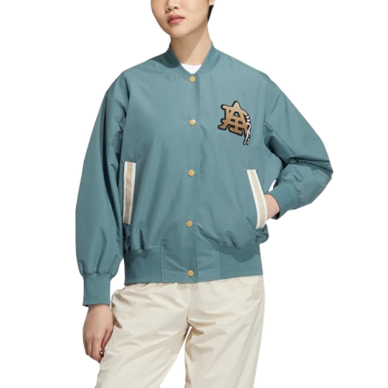 (WMNS) adidas Modern Collegiate Bomber Jacket Asia Sizing 'Blue' HS1919