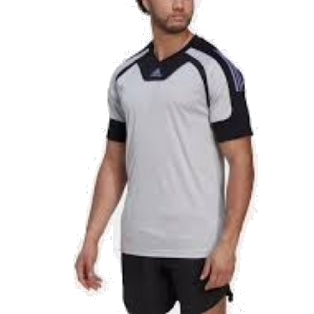 adidas Training T-Shirt 'Grey Black' HS8794