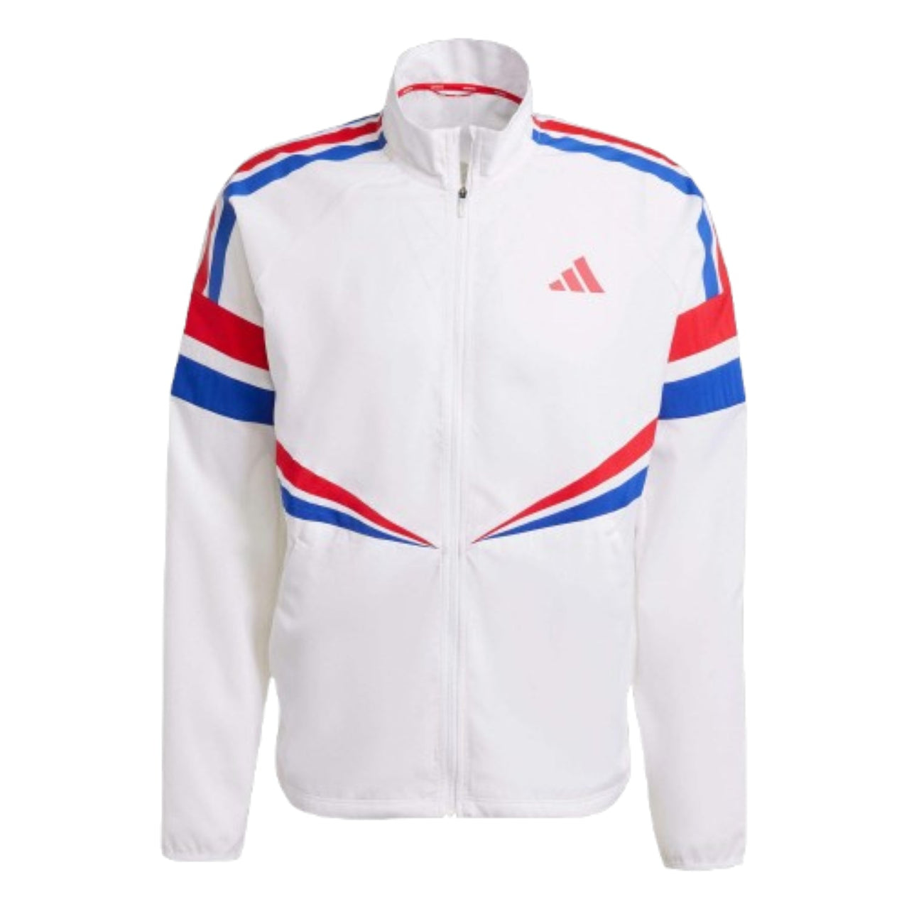 adidas Adizero Retro Running Jacket Asia Sizing 'White Blue Red' JD7317
