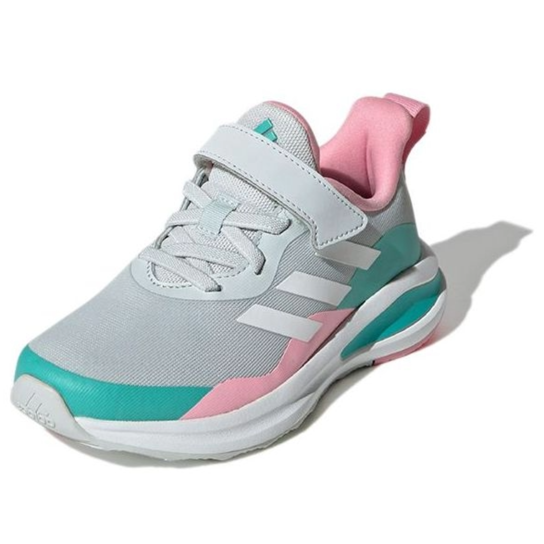 (GS) adidas FortaRun Elastic Lace Top Strap 'Grey Teal Pink' GV7838