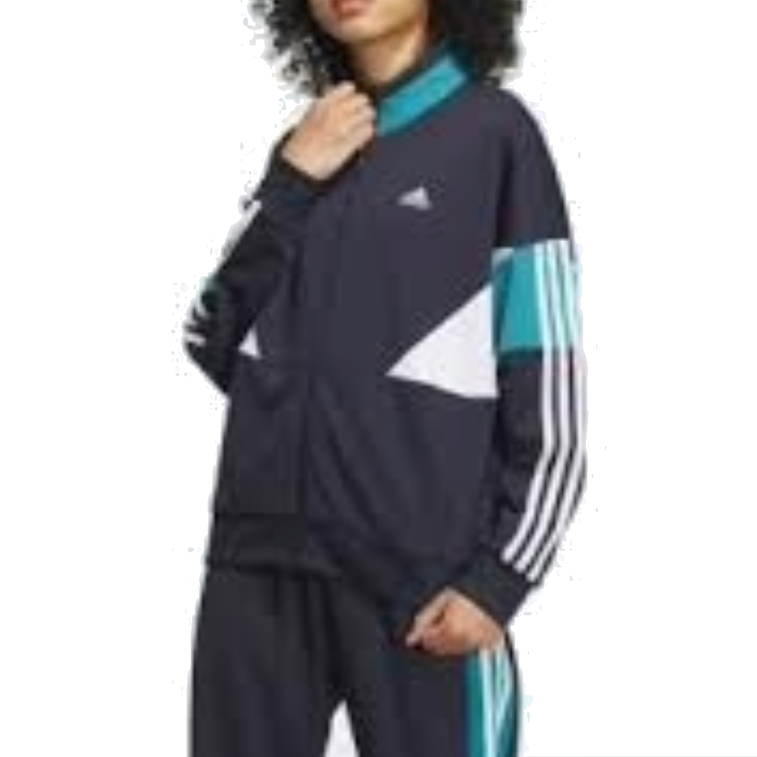 (WMNS) adidas Seasonal Sportswear Loose Fit Color Block Hooded Cross Jacket Asia Sizing 'Black' IM8717