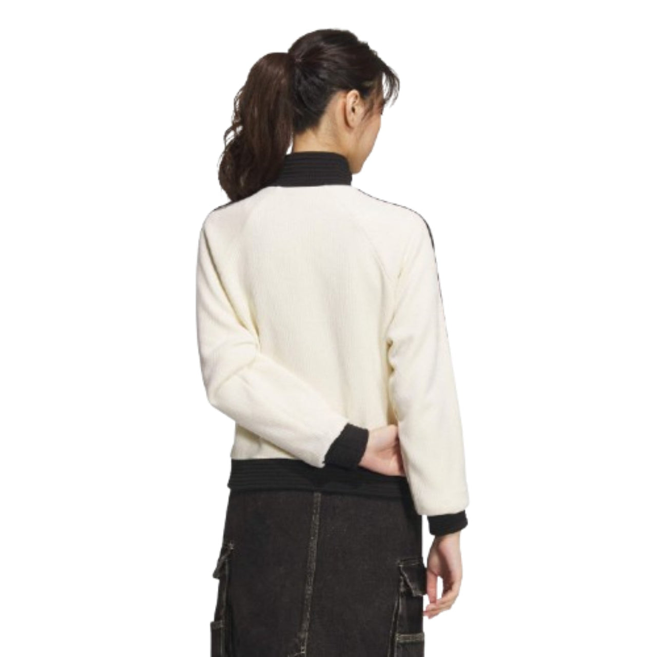 (WMNS) adidas Color Jacket Asia Sizing 'White Black' JN0722