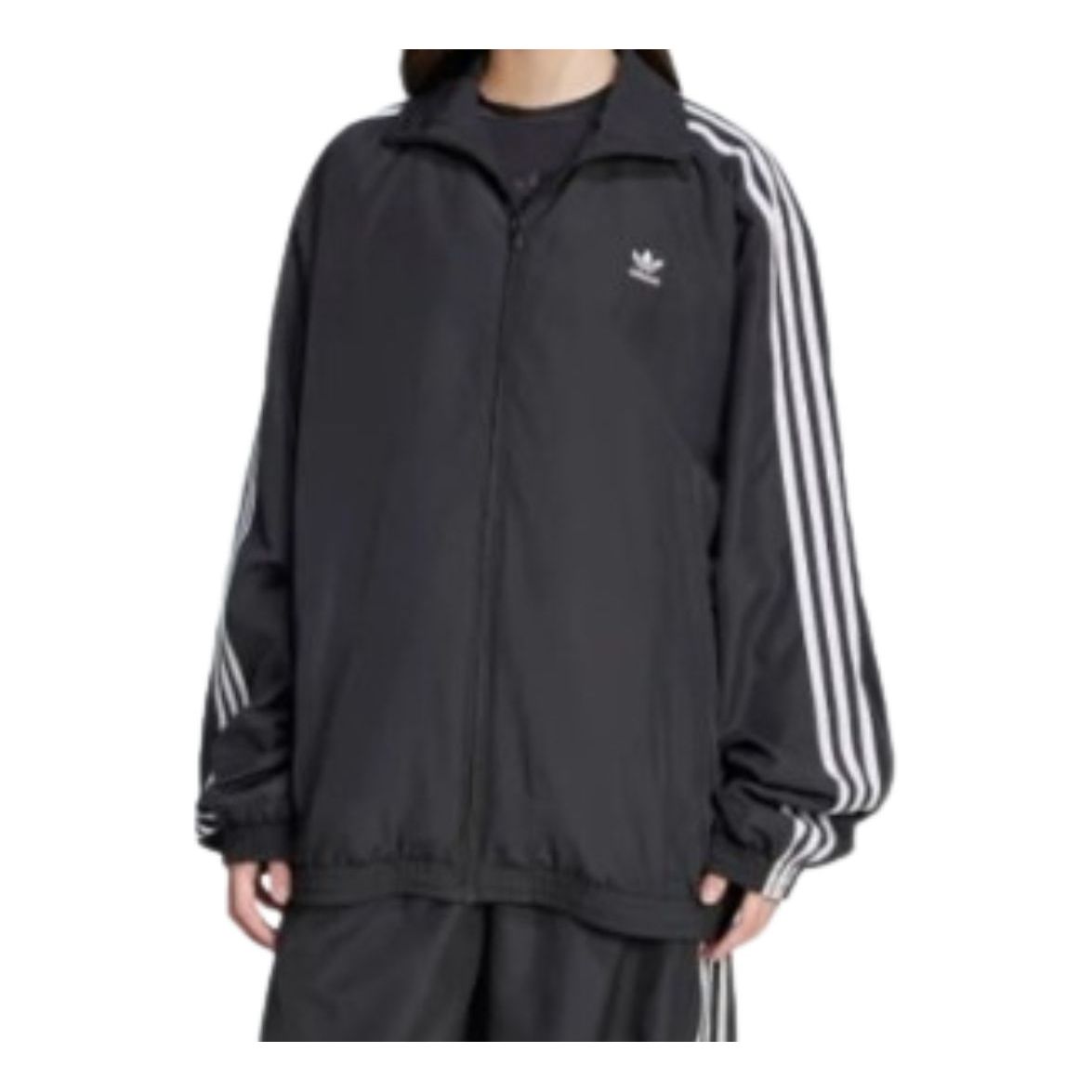 (WMNS) adidas Adilenium Season 3 Oversized Track Jacket Asia Sizing 'Black White' JD3392