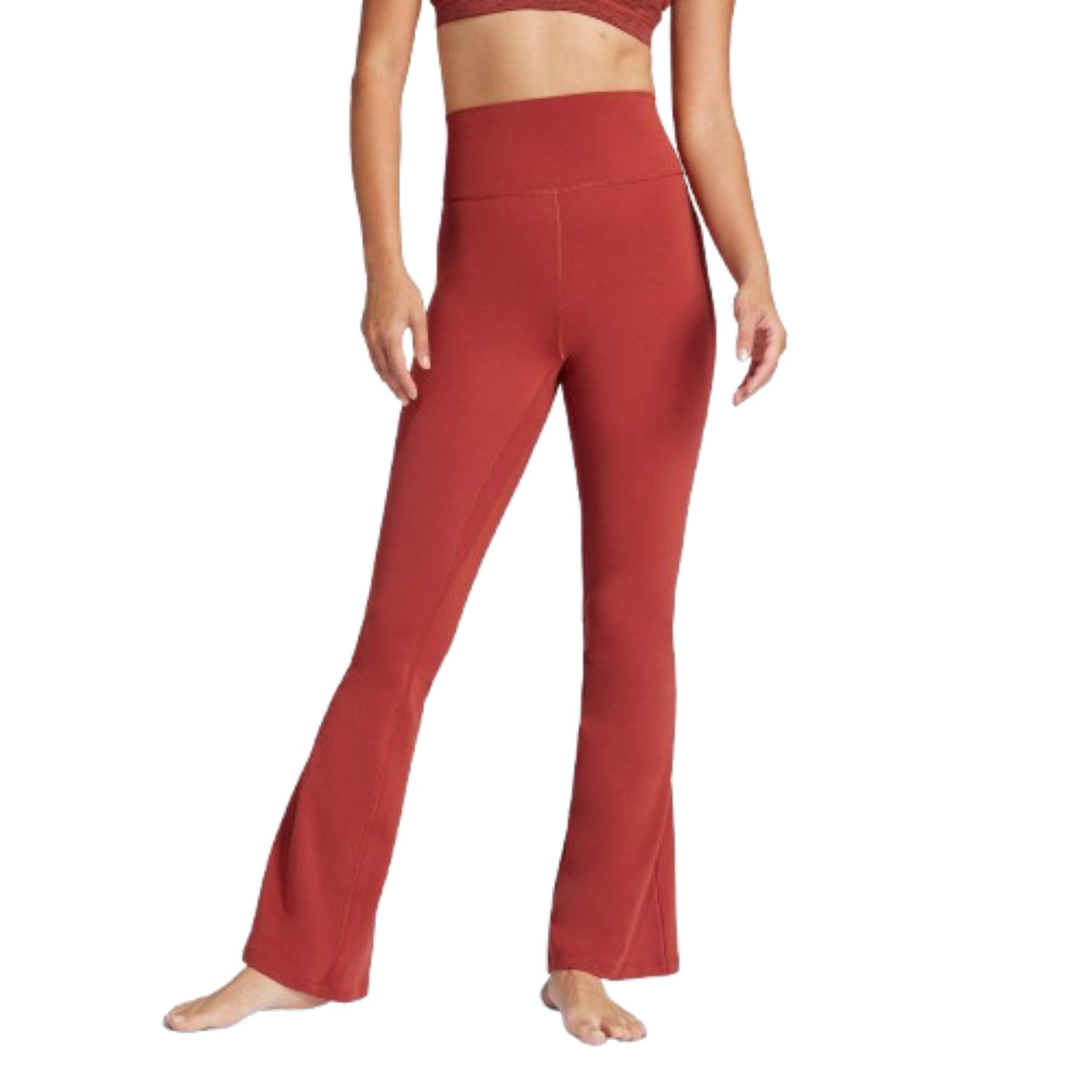 (WMNS) adidas All Me Flare Leggings Asia Sizing 'Red' JI8351