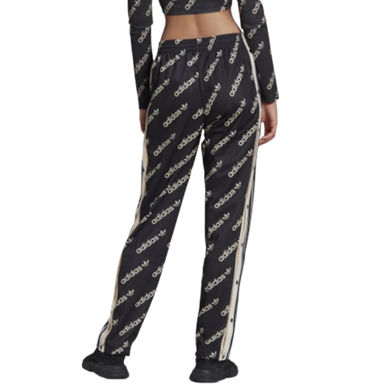 (WMNS) adidas Adibreak Pants Asia Sizing 'Black White' HM4883