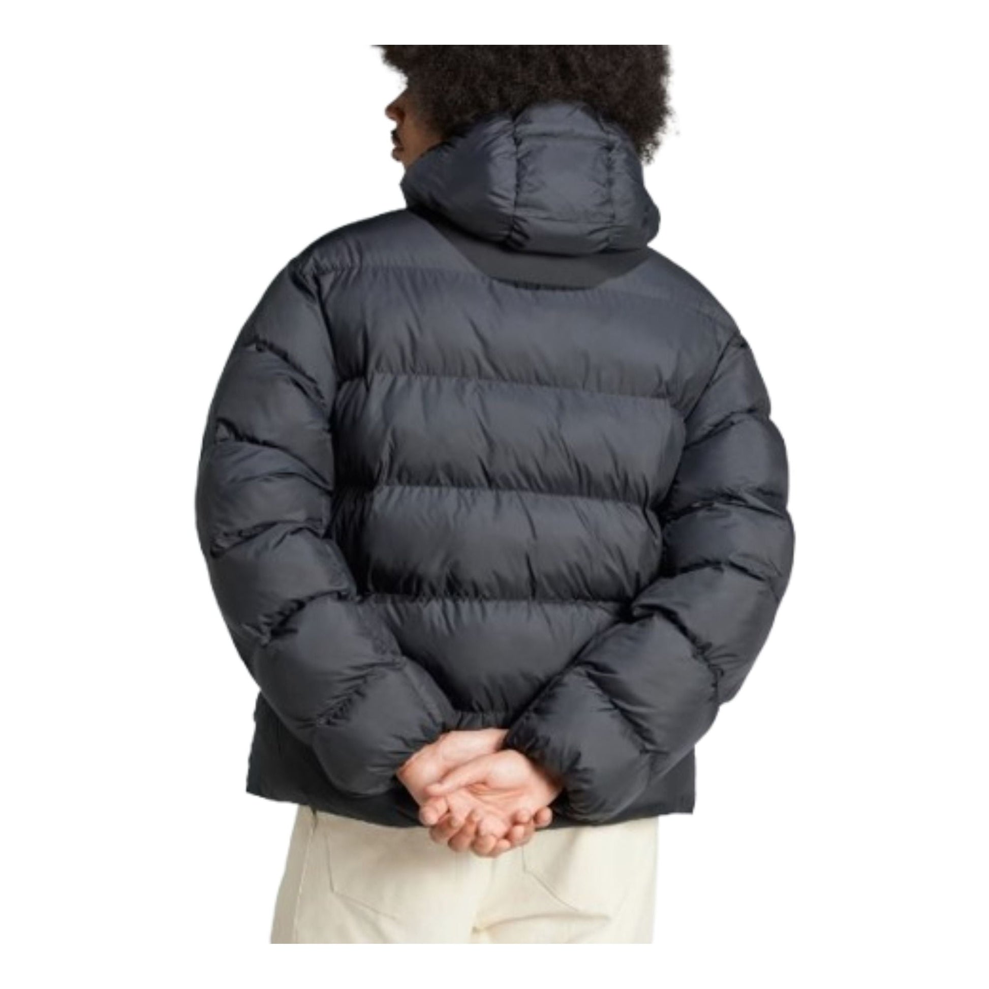adidas Tonal Hooded Puffer Jacket Asia Sizing 'Black' IY3396