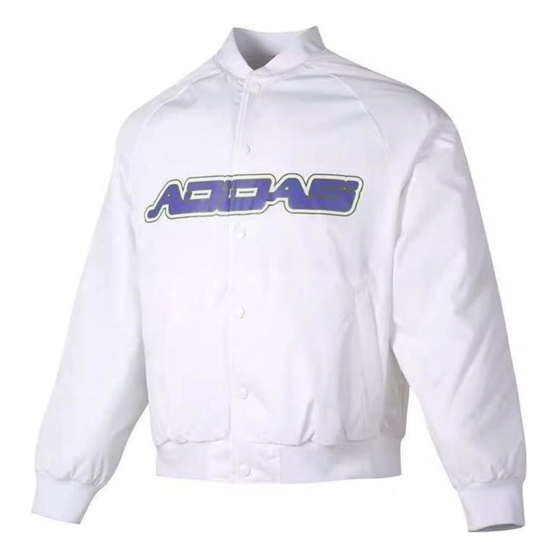 adidas Solid Letter Shoulder Insert Casual Cotton Jacket Asia Sizing 'White Blue' IK2411