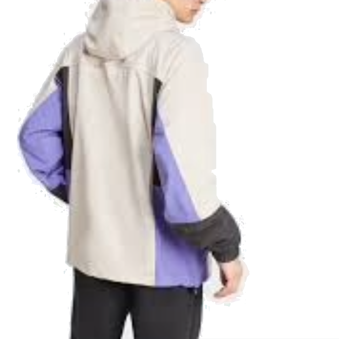 adidas Colorblock Anorak Asia Sizing 'White Purple' JF2855