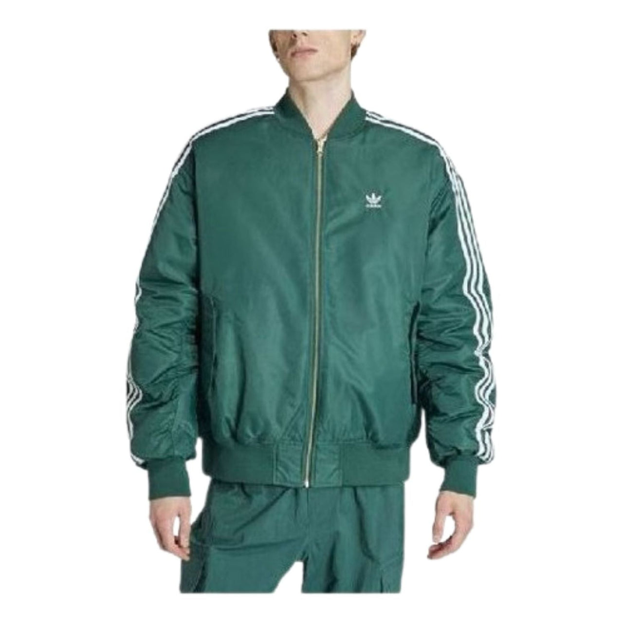 adidas Oversized Reversible Bomber Jacket Asia Sizing 'Green White' IW3649
