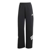 (WMNS) adidas Future Icons 3-Stripes Open-Hem Pants Asia Sizing 'Black White' JE0150