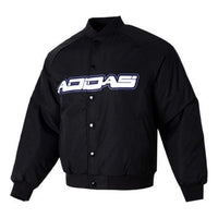 adidas Solid Letter Shoulder Insert Casual Cotton Jacket Asia Sizing 'Black White' IK2412