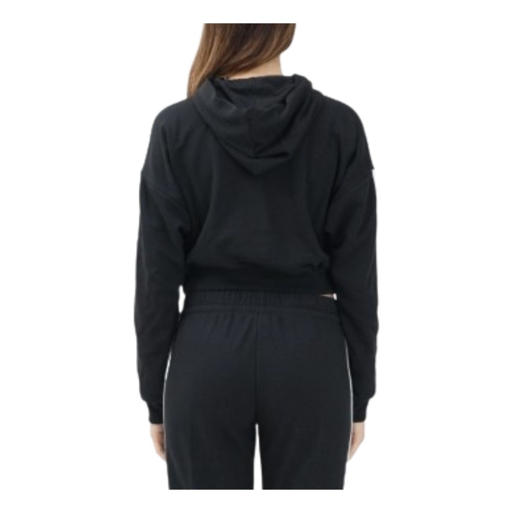 (WMNS) adidas Essentials 3-Stripes French Terry Crop Hoodie Asia Sizing 'Black' JE0017