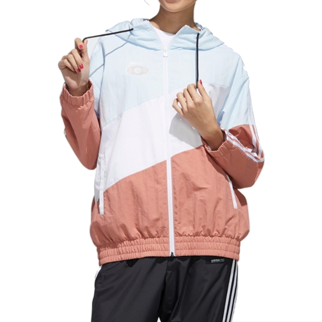 (WMNS) adidas Neo Essential Game Windbreaker 'Teal White Black' GM2317