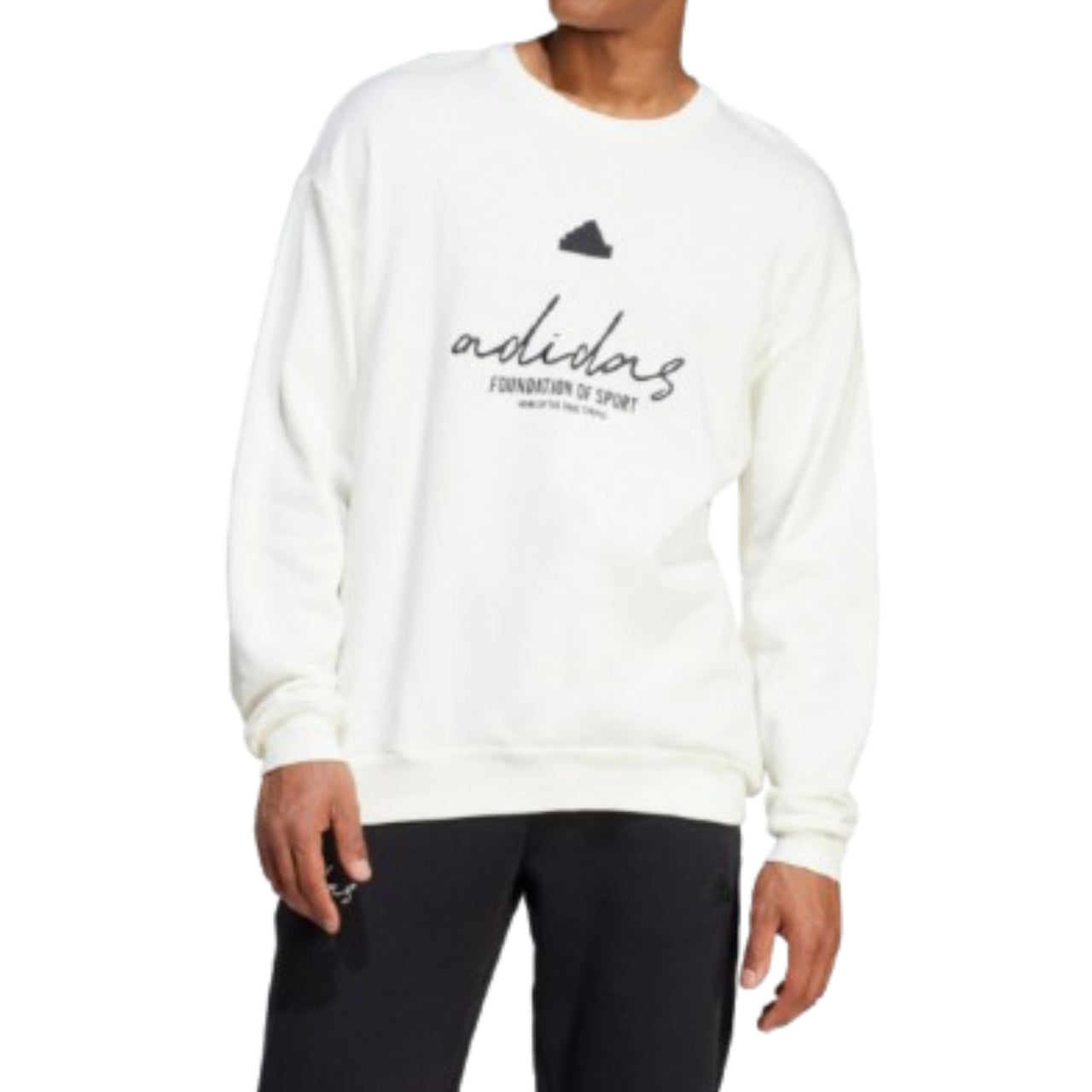 adidas Brand Love French Terry Sweatshirt Asia Sizing 'White' IW3546