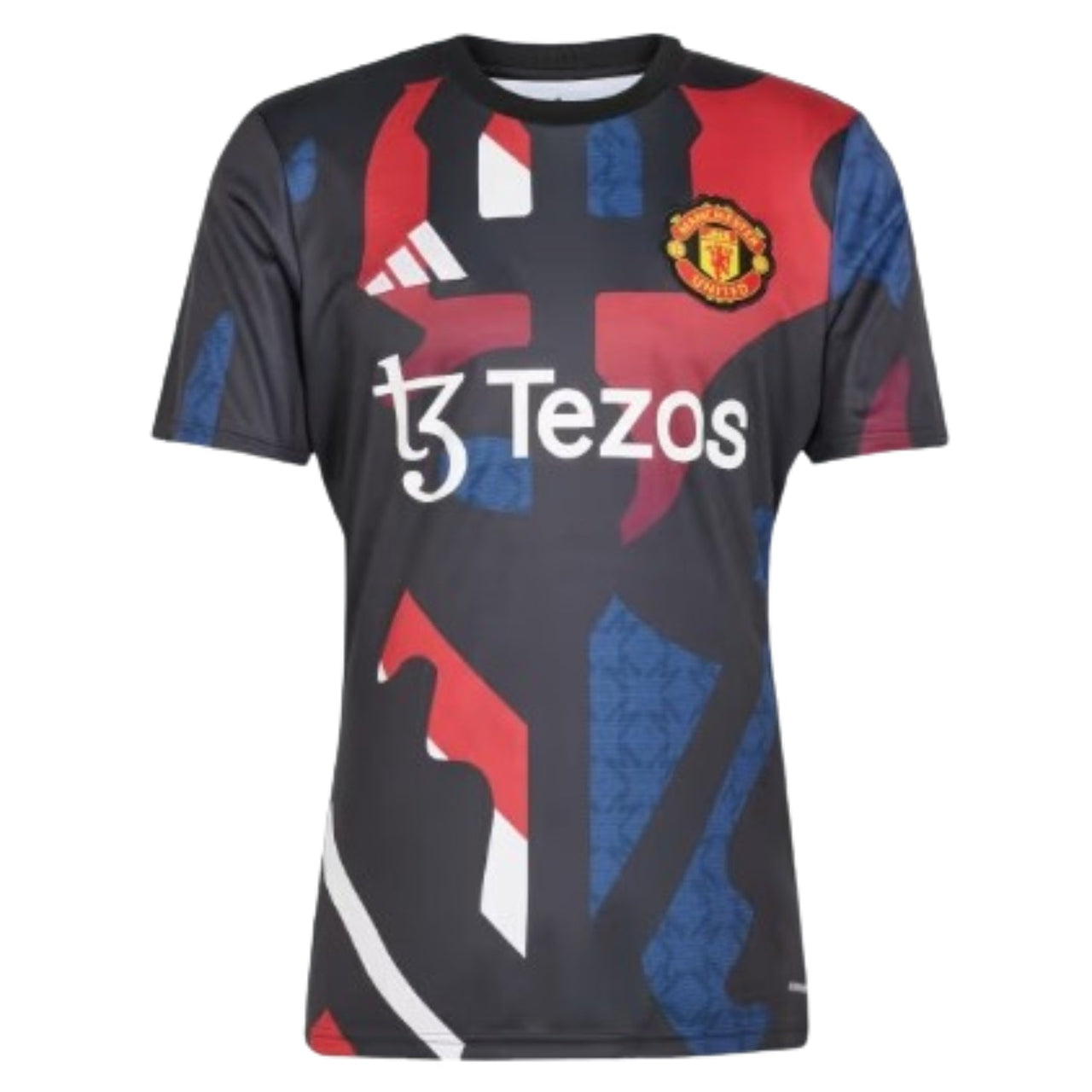 adidas Manchester United 24/25 Pre-Match Jersey Asia Sizing 'Black Red Blue' JD7147