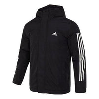 adidas 3-Stripes Fit Transition Jacket Asia Sizing 'Black White' IP2537