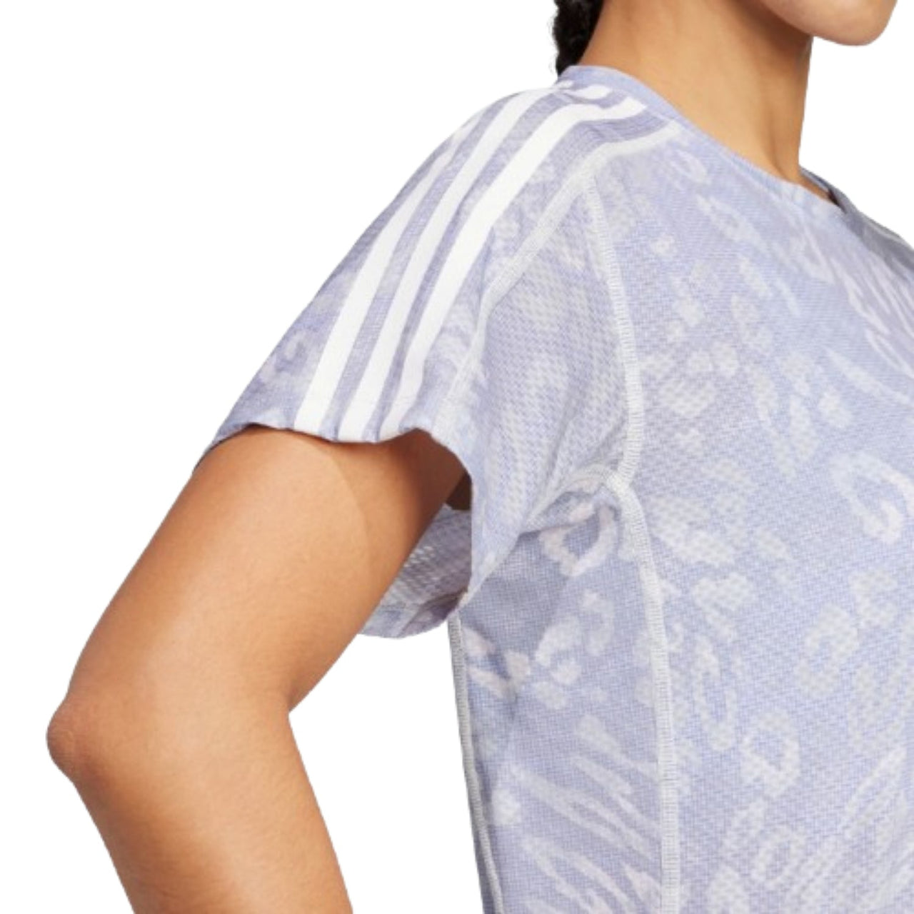 (WMNS) adidas Own the Run CLIMACOOL 3-Stripes T-Shirt 'Purple White' JD7758